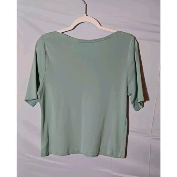 Charter Club Women's Green Short Sleeve Pima Cotton Top Petite XL - Picture 2 of 4